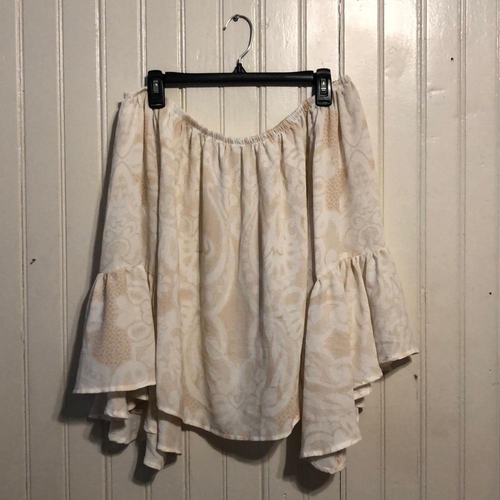 Cato Floral Print Off-The-Shoulder Top